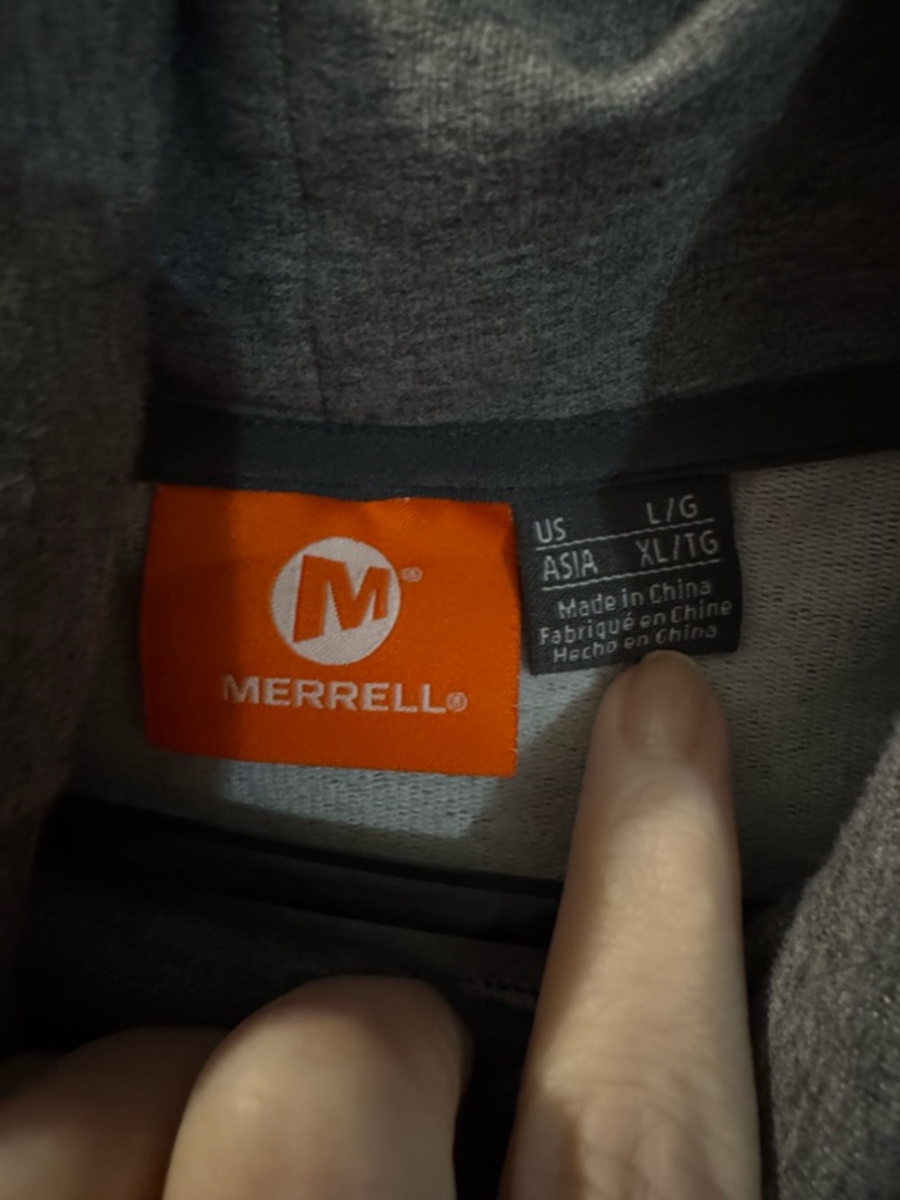 Merrell Gray Men's Turtleneck Pullover Sweatshirt - Picture 4 of 5